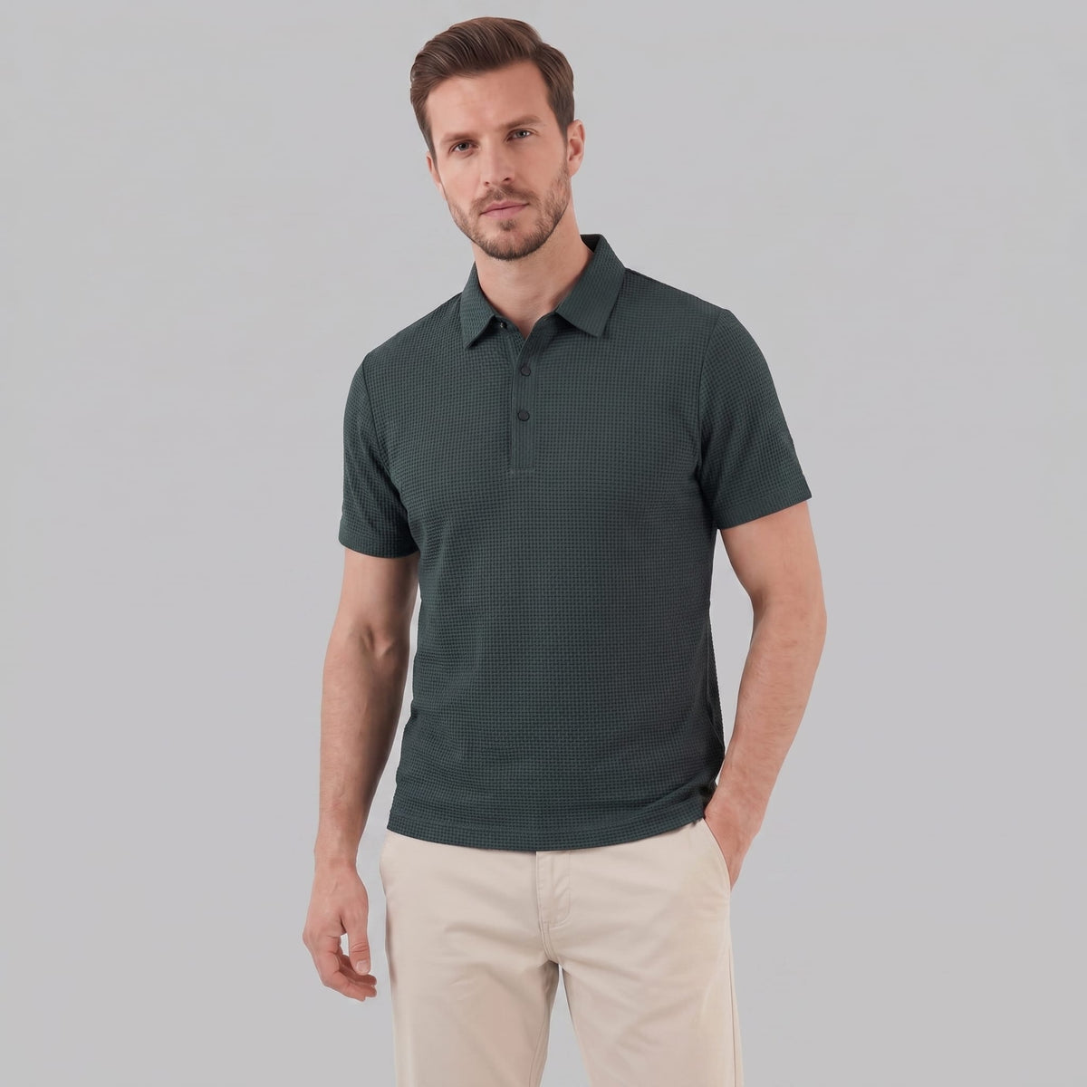 Wilder Waffle Texture Polo Shirt