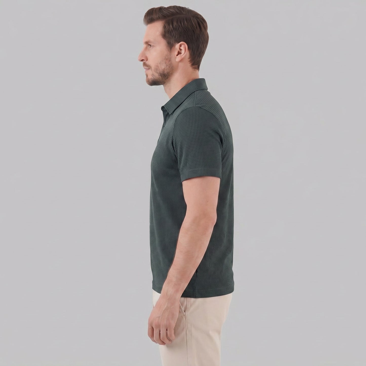 Wilder Waffle Texture Polo Shirt_12