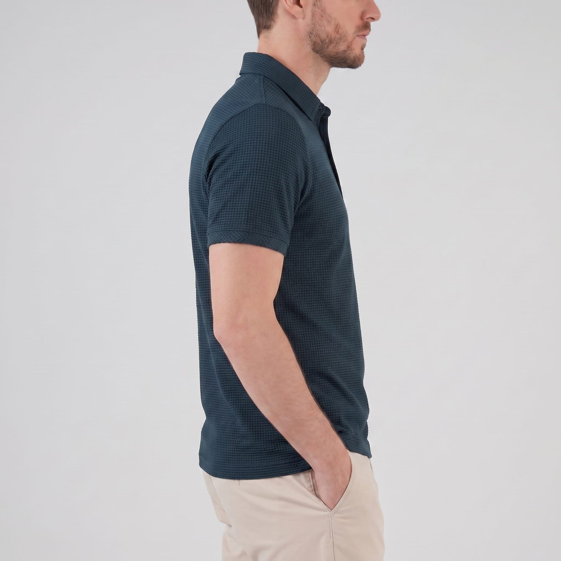 Wilder Waffle Texture Polo Shirt