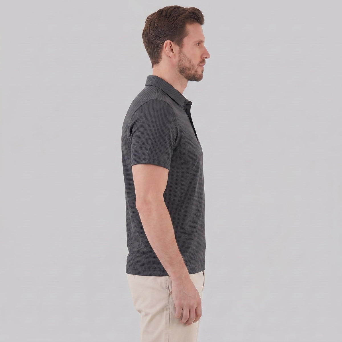 Wilder Waffle Texture Polo Shirt