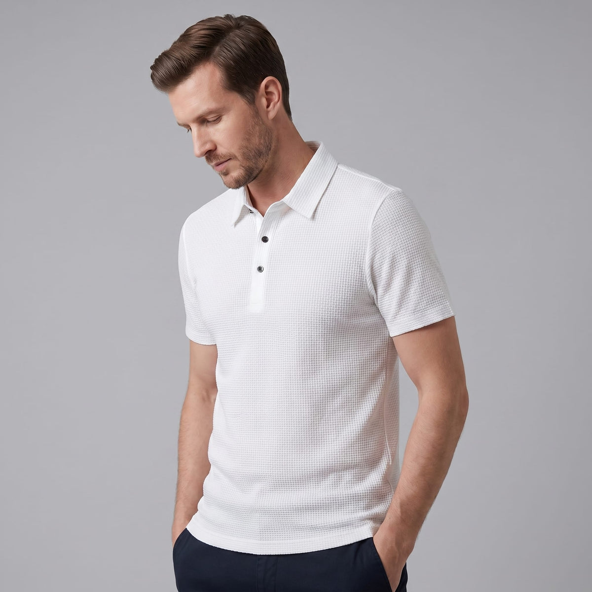 Wilder Waffle Texture Polo Shirt