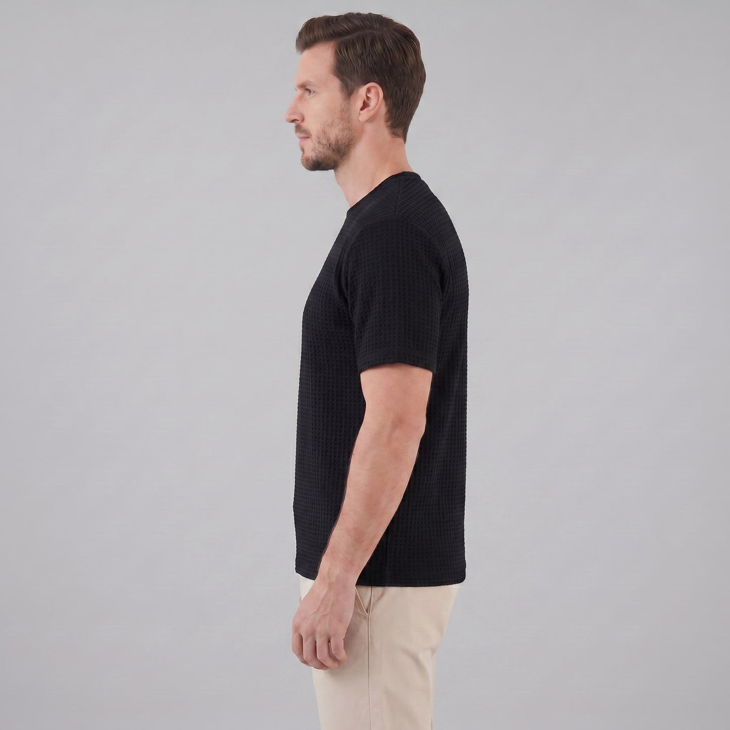 Milo Waffle Texture Crew Neck T-Shirt_12