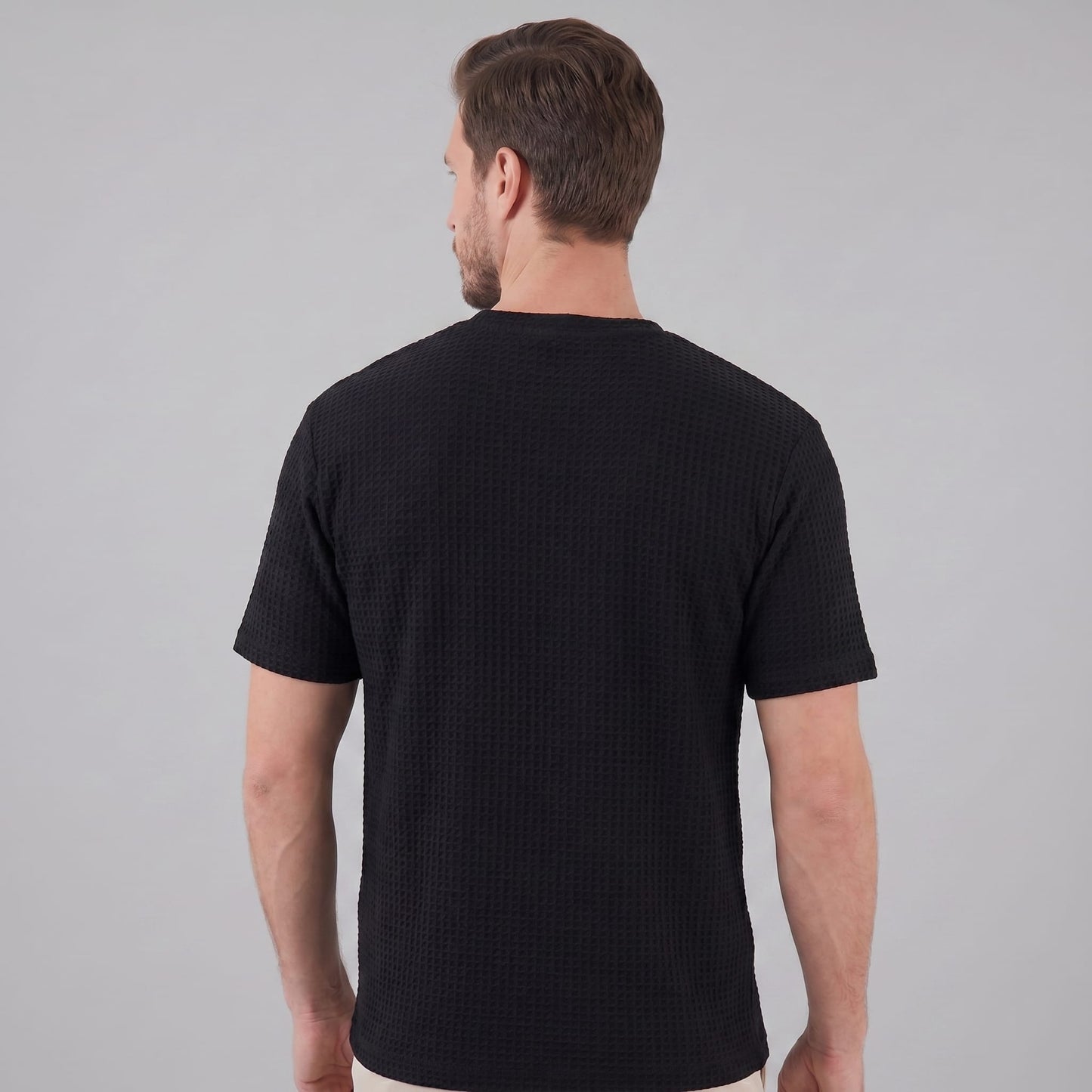 Milo Waffle Texture Crew Neck T-Shirt_13
