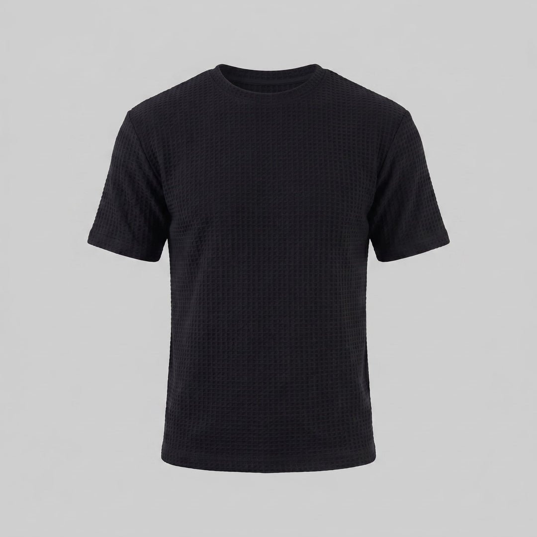 Milo Waffle Texture Crew Neck T-Shirt