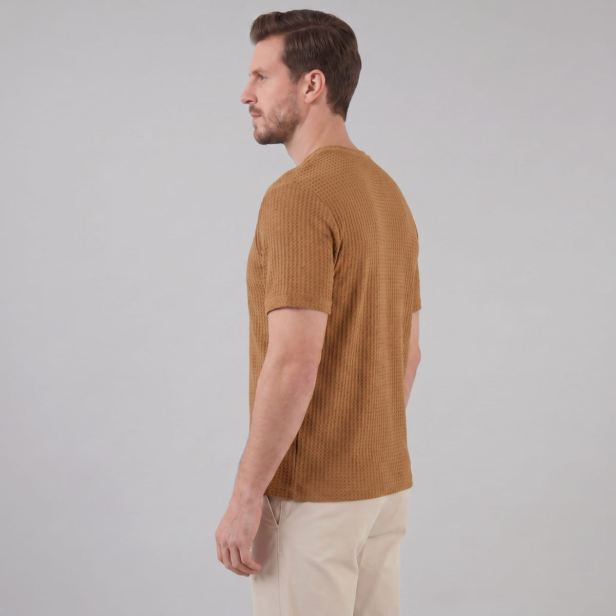 Milo Waffle Texture Crew Neck T-Shirt_17
