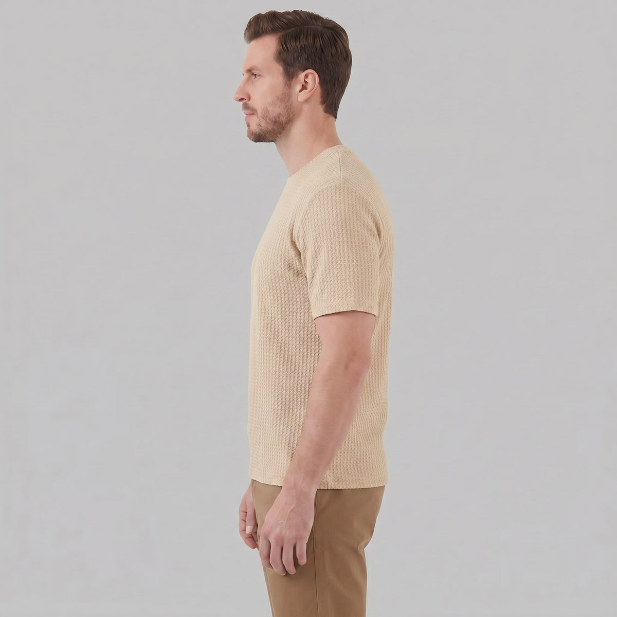 Milo Waffle Texture Crew Neck T-Shirt_2