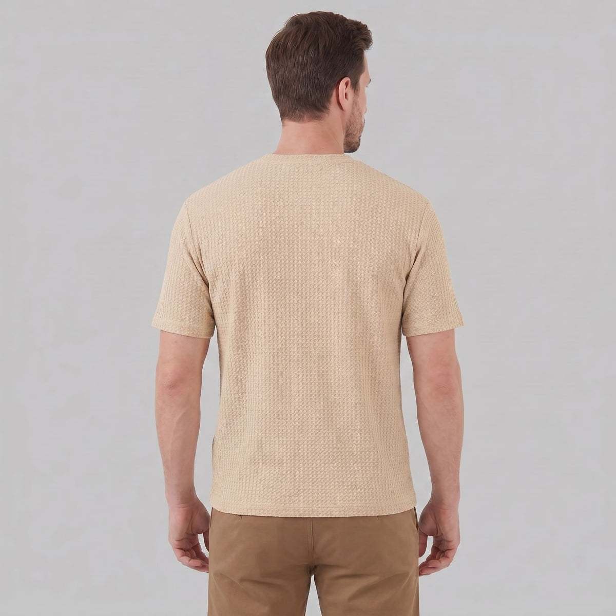 Milo Waffle Texture Crew Neck T-Shirt_3