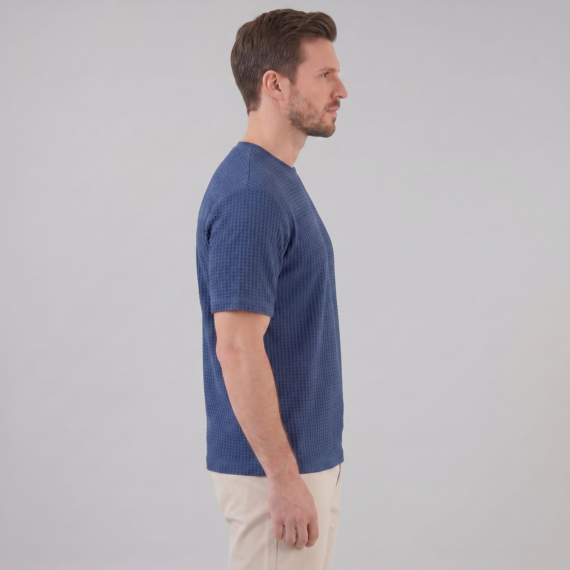Milo Waffle Texture Crew Neck T-Shirt