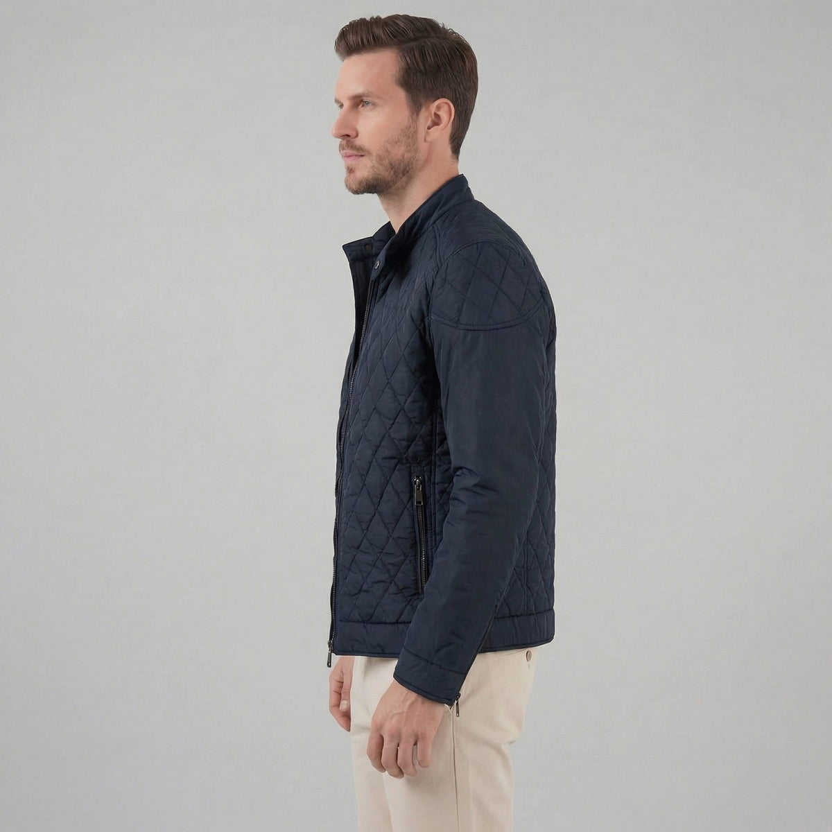 Jarvis Quilted Stand Collar Jacket