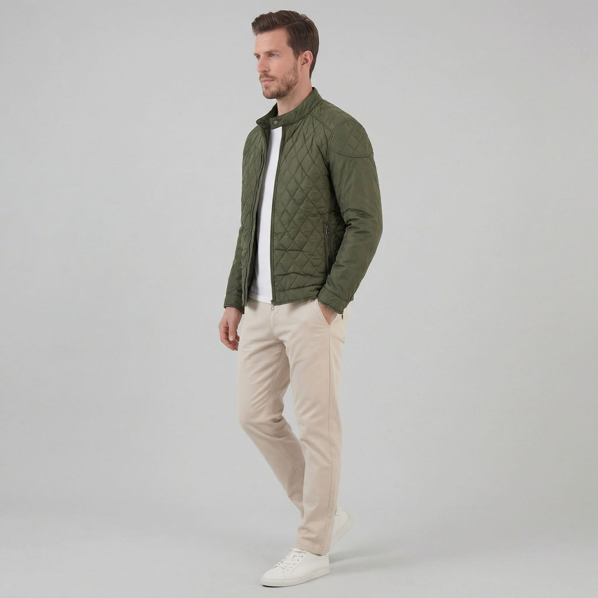 Jarvis Quilted Stand Collar Jacket