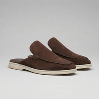 Ogden Suede Backless Loafer Mules