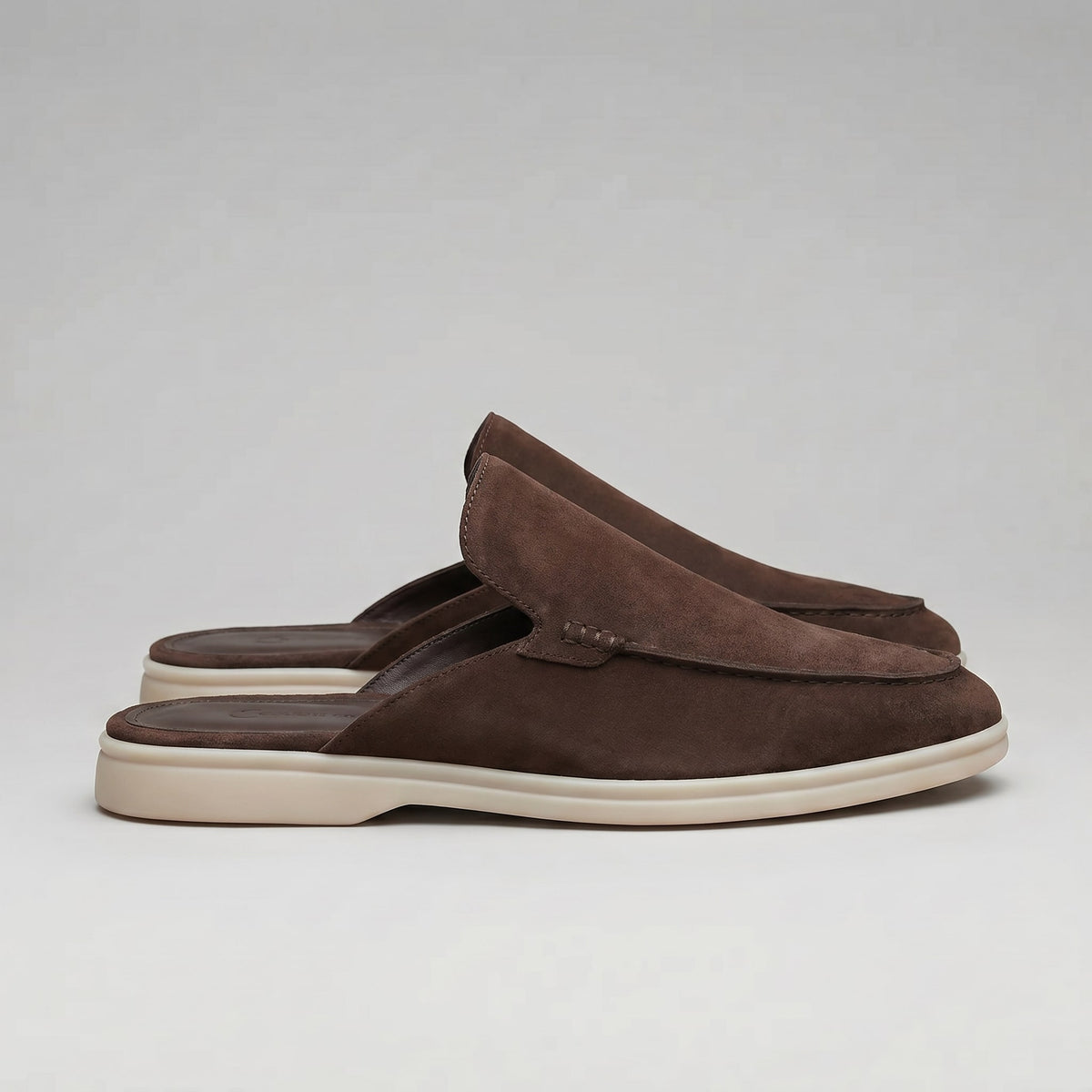 Ogden Suede Backless Loafer Mules