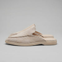 Ogden Suede Backless Loafer Mules