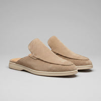 Ogden Suede Backless Loafer Mules