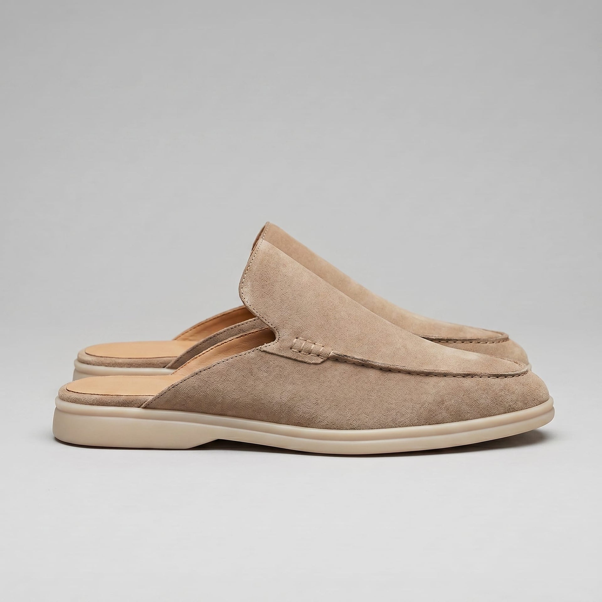 Ogden Suede Backless Loafer Mules