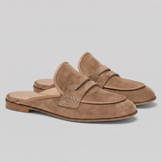 Oldham Suede Backless Penny Loafers_1