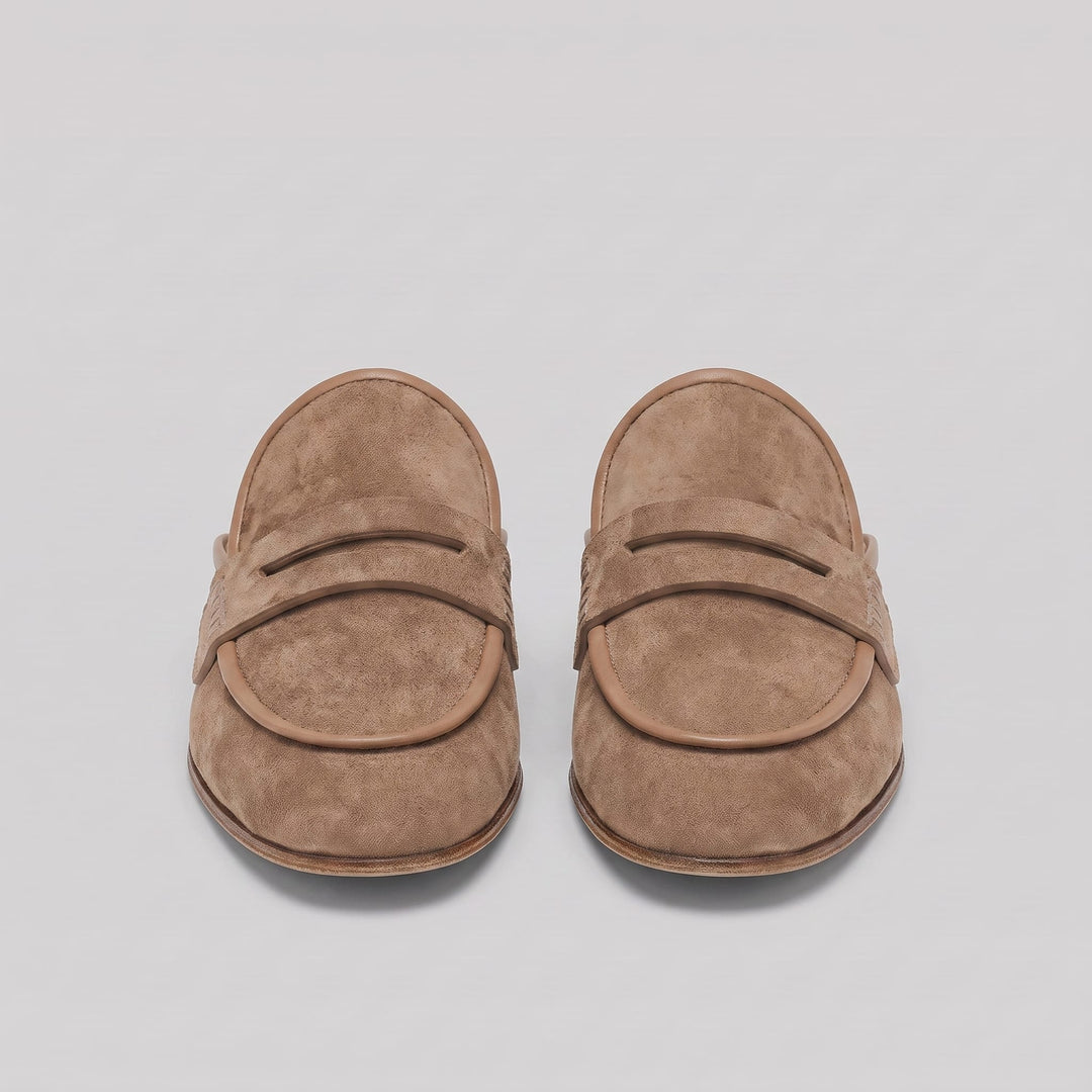 Oldham Suede Backless Penny Loafers