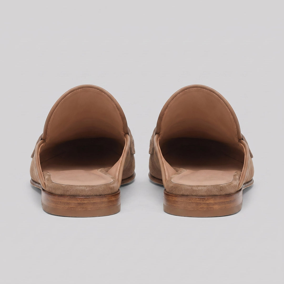Oldham Suede Backless Penny Loafers