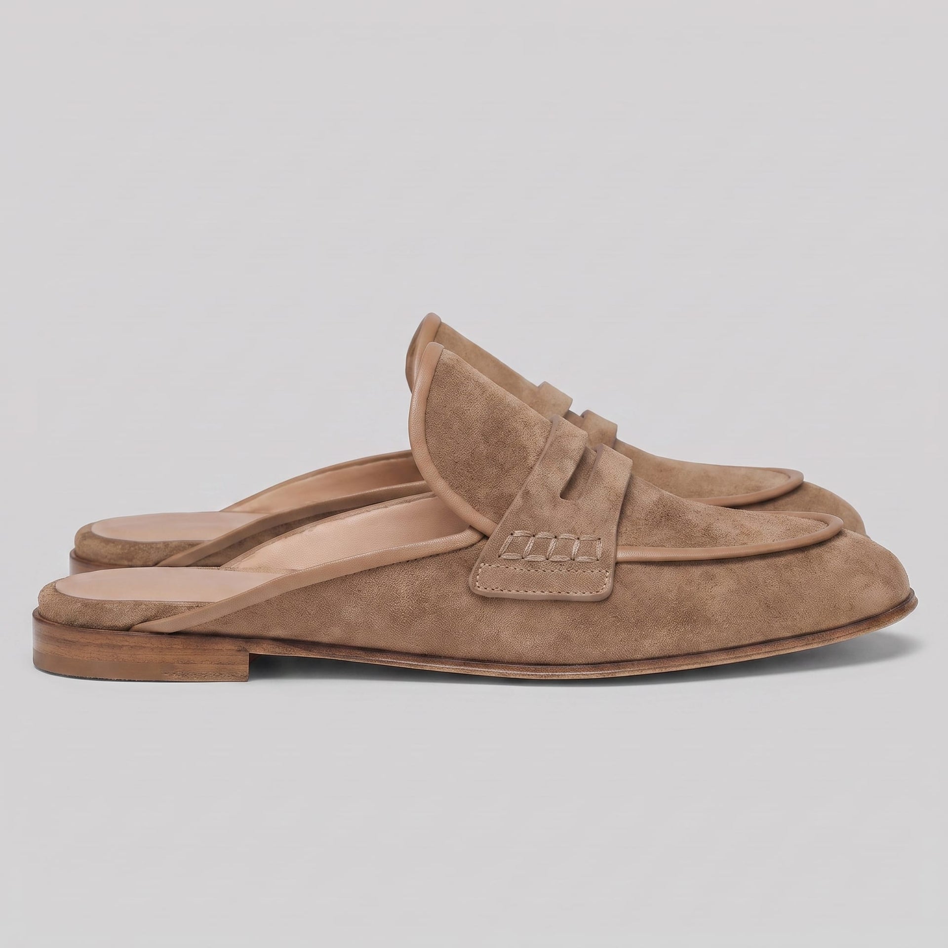 Oldham Suede Backless Penny Loafers