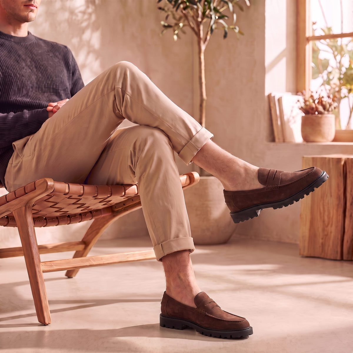 Osborne Suede Lug Sole Loafers