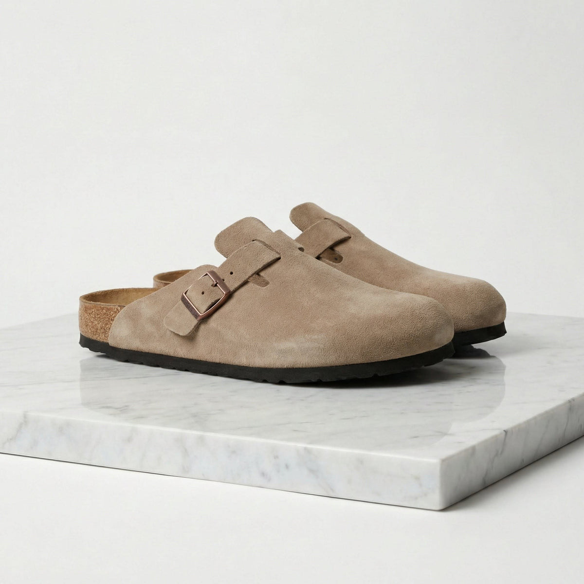 Overton Suede Buckle Clogs_1