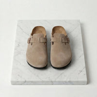 Overton Suede Buckle Clogs