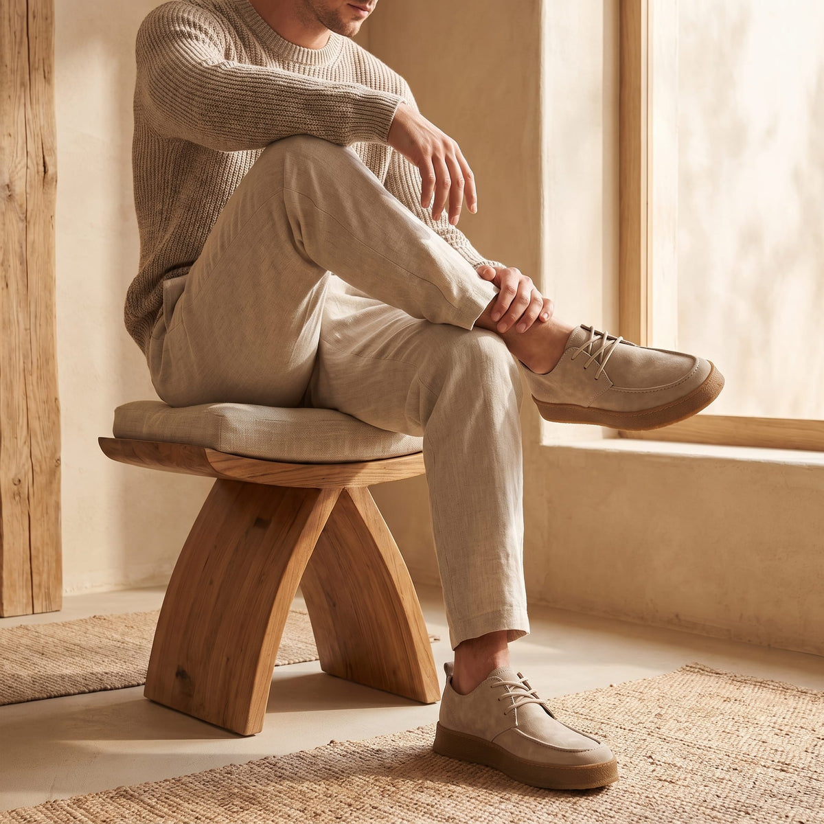 Vickers Faux Suede Gum Sole Shoes