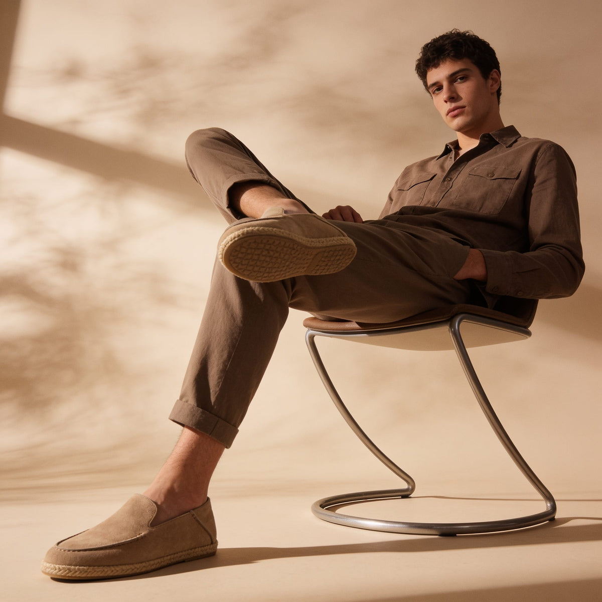 Paxson Suede Espadrille Loafers