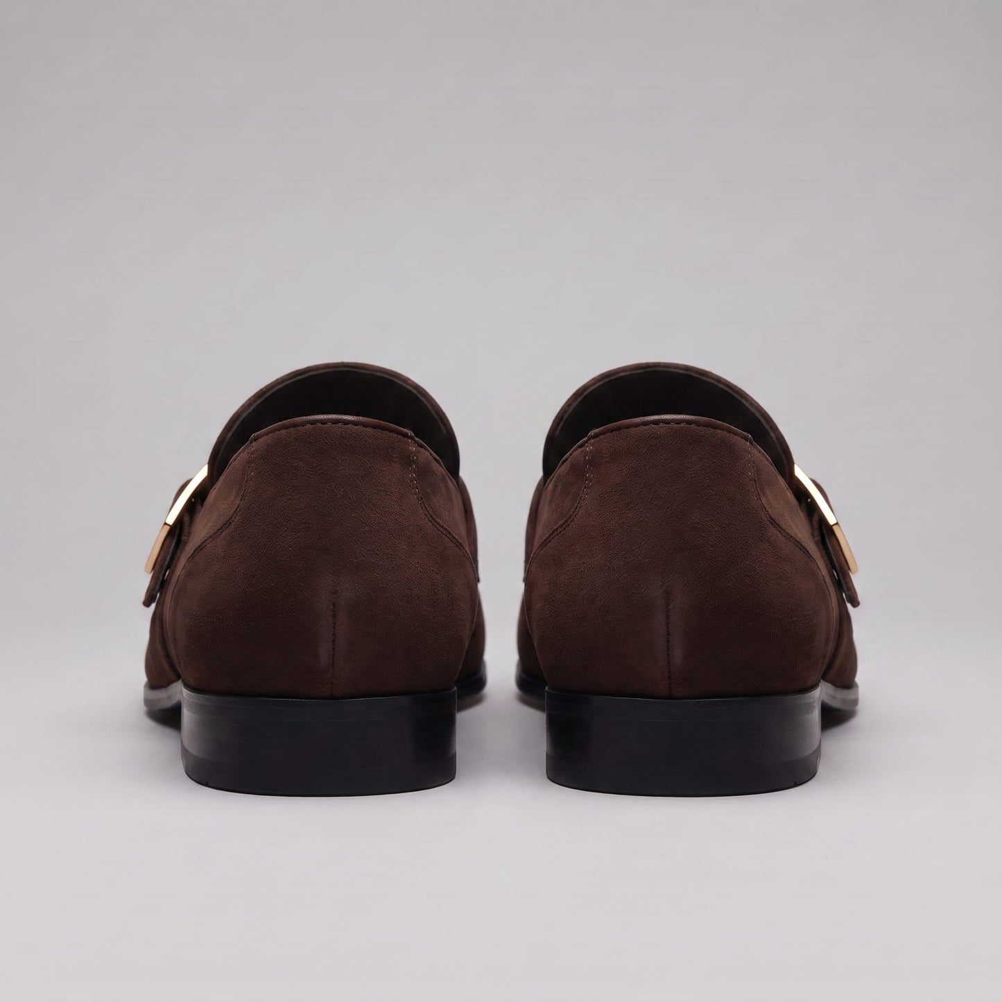 Prescott Faux Suede Gold Buckle Loafers_15
