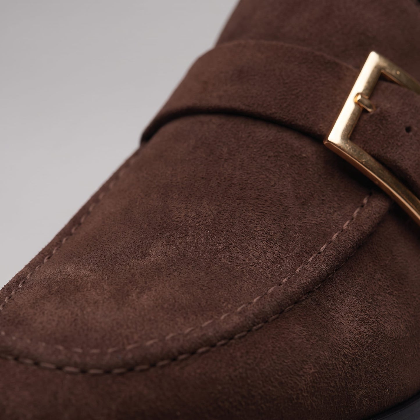 Prescott Faux Suede Gold Buckle Loafers_17