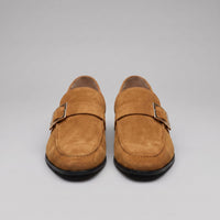 Prescott Faux Suede Gold Buckle Loafers