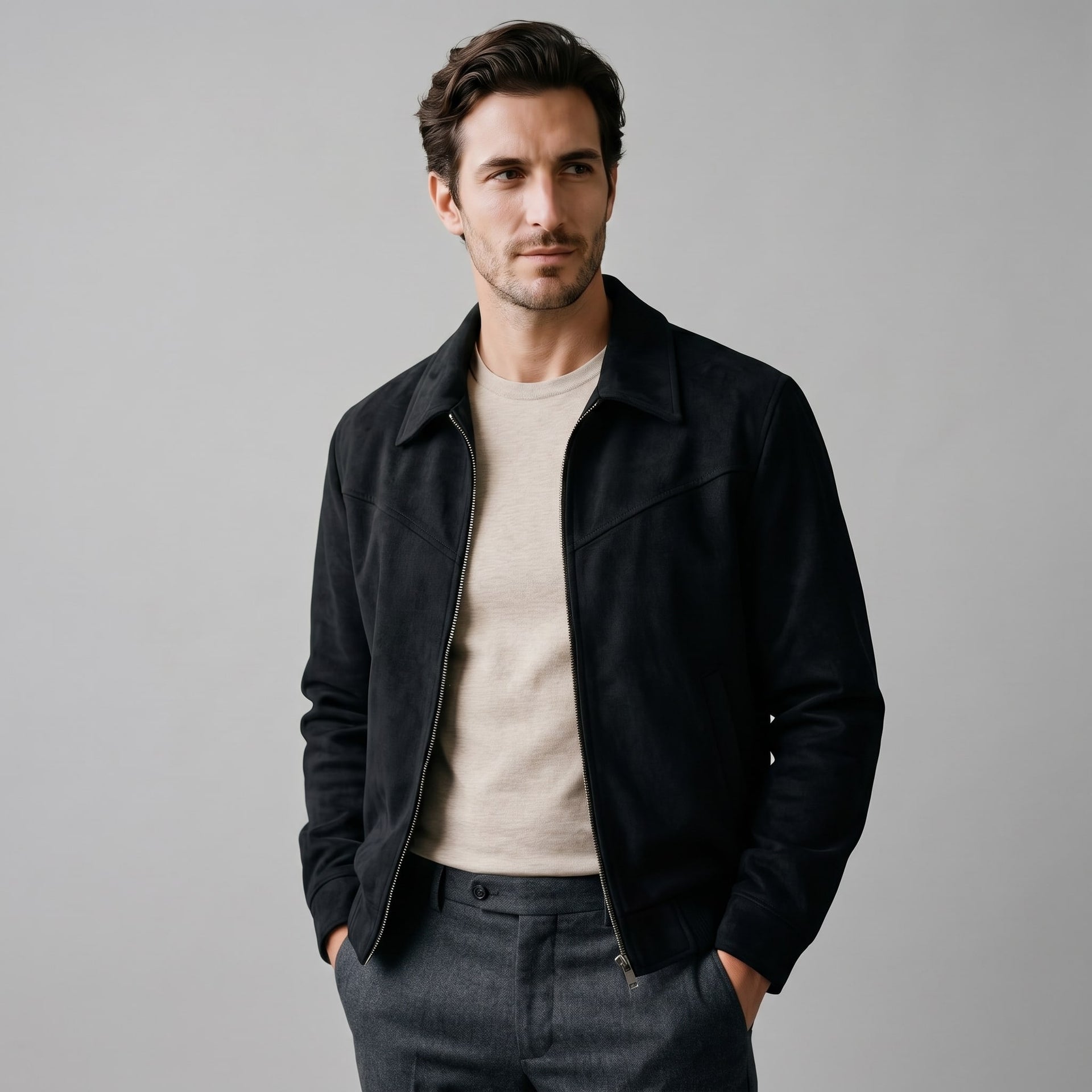 Jennings Suede Harrington Jacket