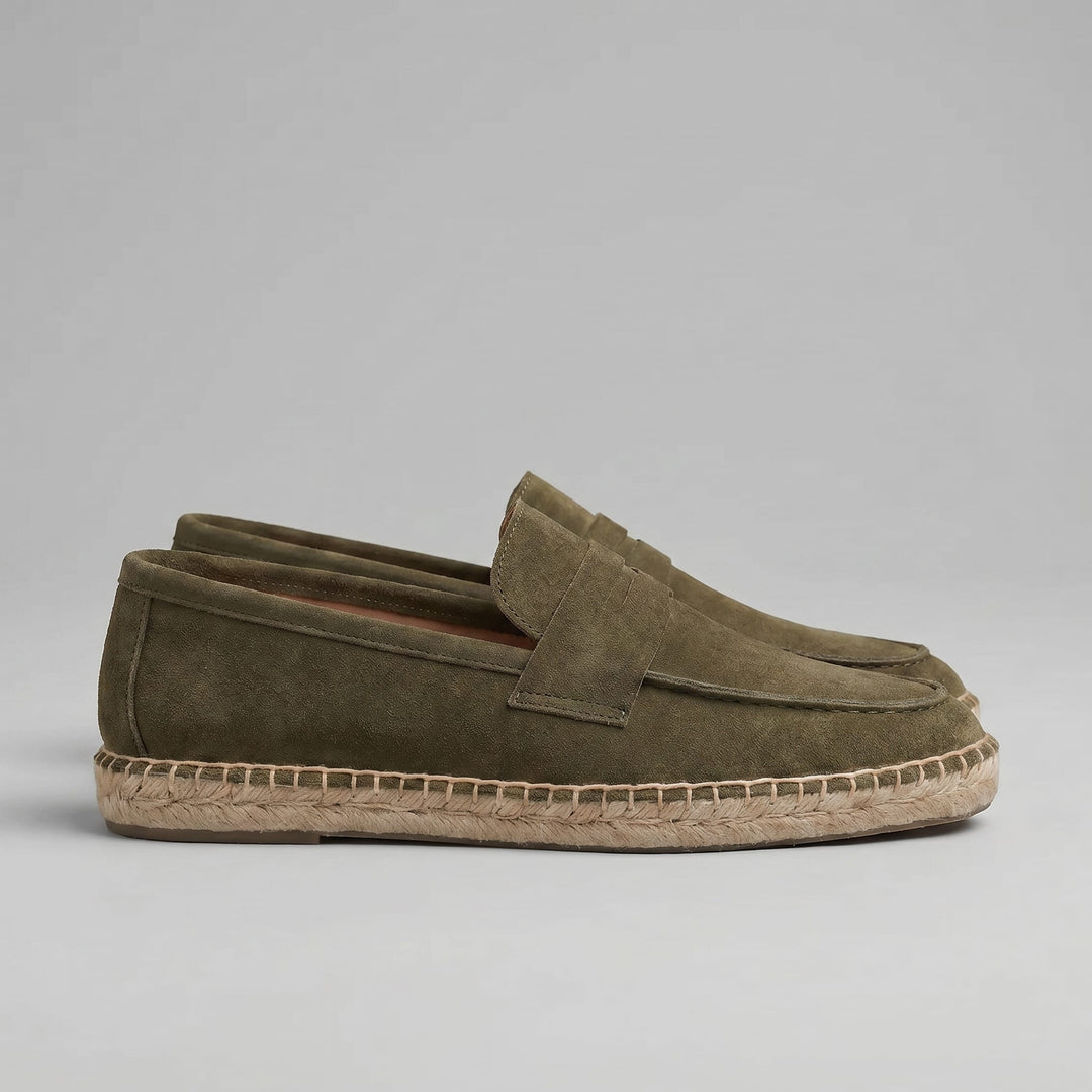 Torrance Suede Espadrille Loafers