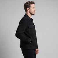 Jerome Suede Trucker Jacket