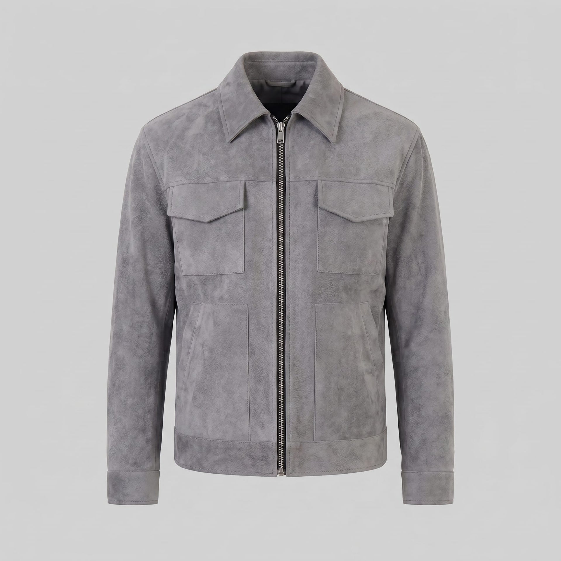 Jerome Suede Trucker Jacket