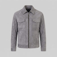 Jerome Suede Trucker Jacket