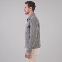 Jerome Suede Trucker Jacket