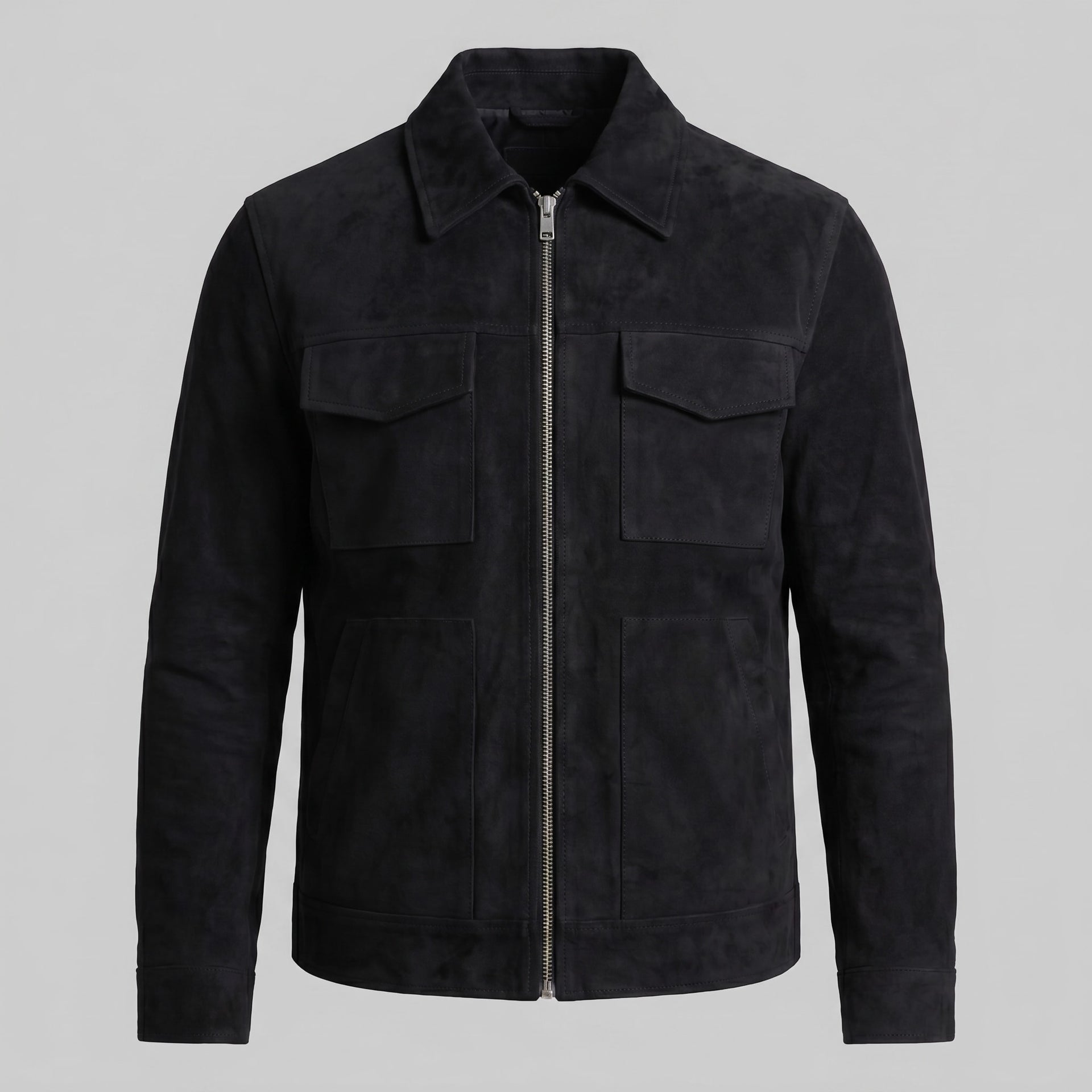 Jerome Suede Trucker Jacket