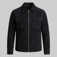 Jerome Suede Trucker Jacket