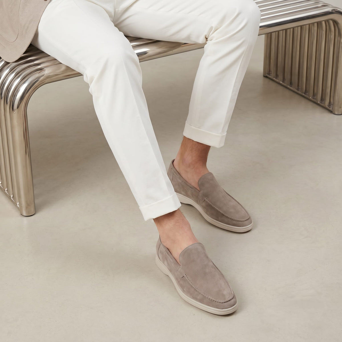 Randall Suede Slip On Loafers_1