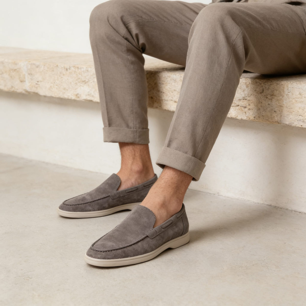 Randall Suede Slip On Loafers_17