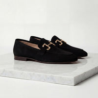 Pomeroy Suede Horsebit Loafers