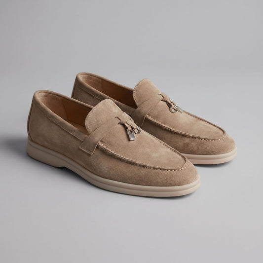 Quimby Suede Metal Tassel Loafers_1