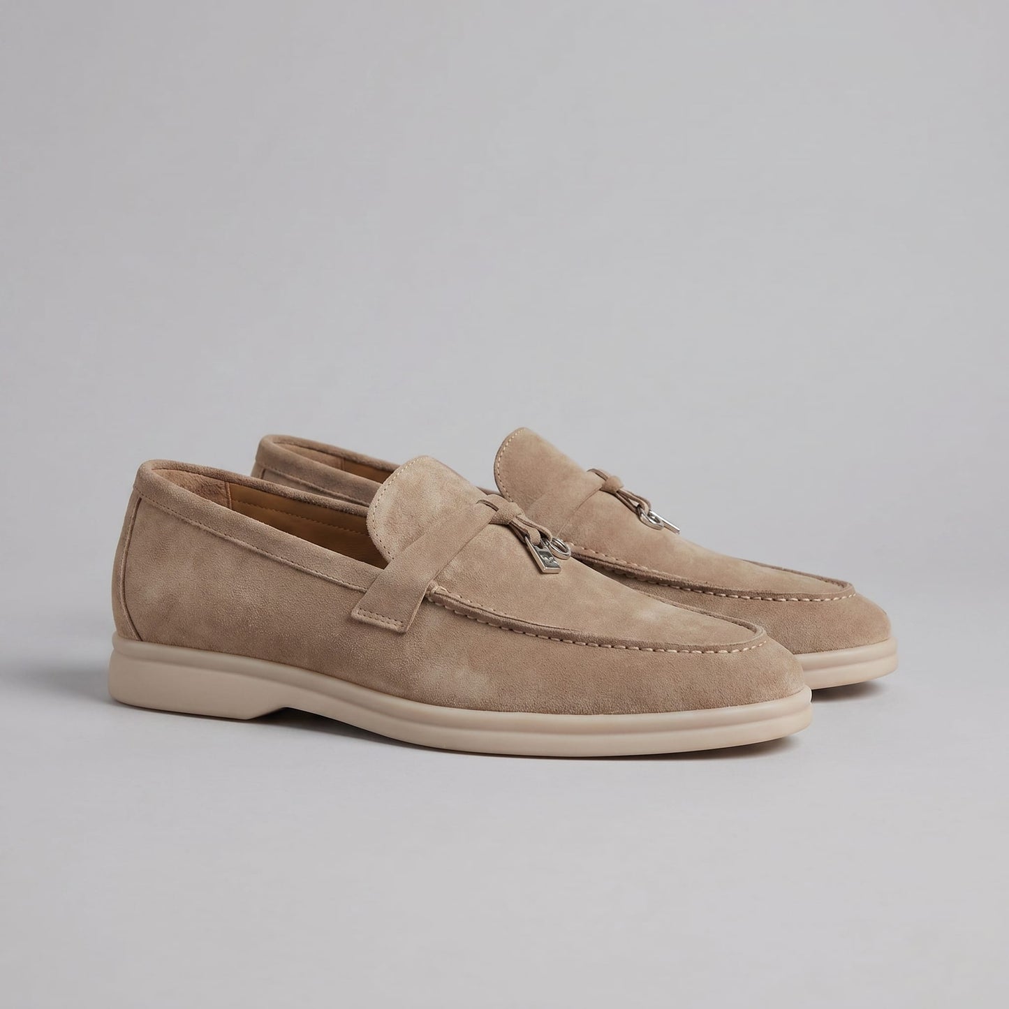 Quimby Suede Metal Tassel Loafers_2