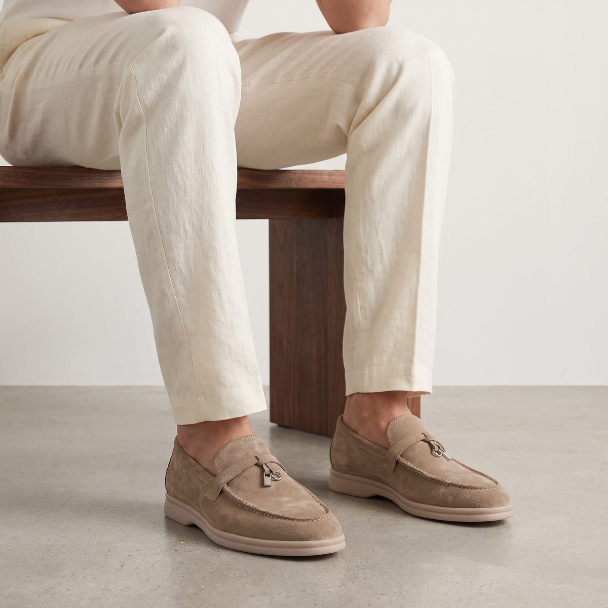 Quimby Suede Metal Tassel Loafers_3