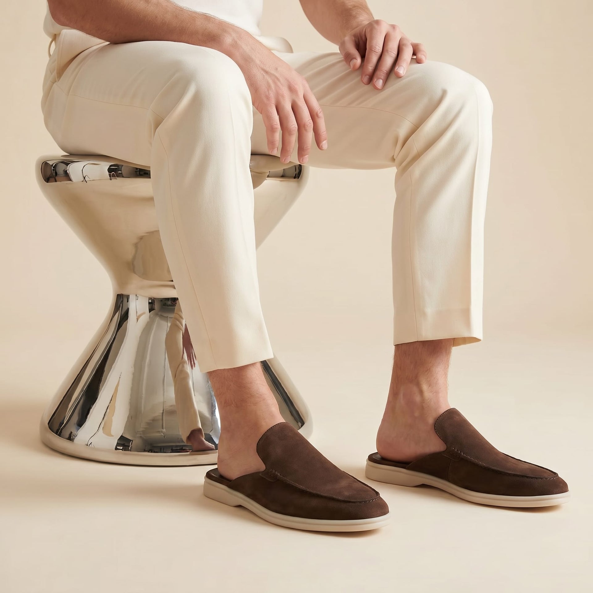 Westbrook Suede Loafer Mules