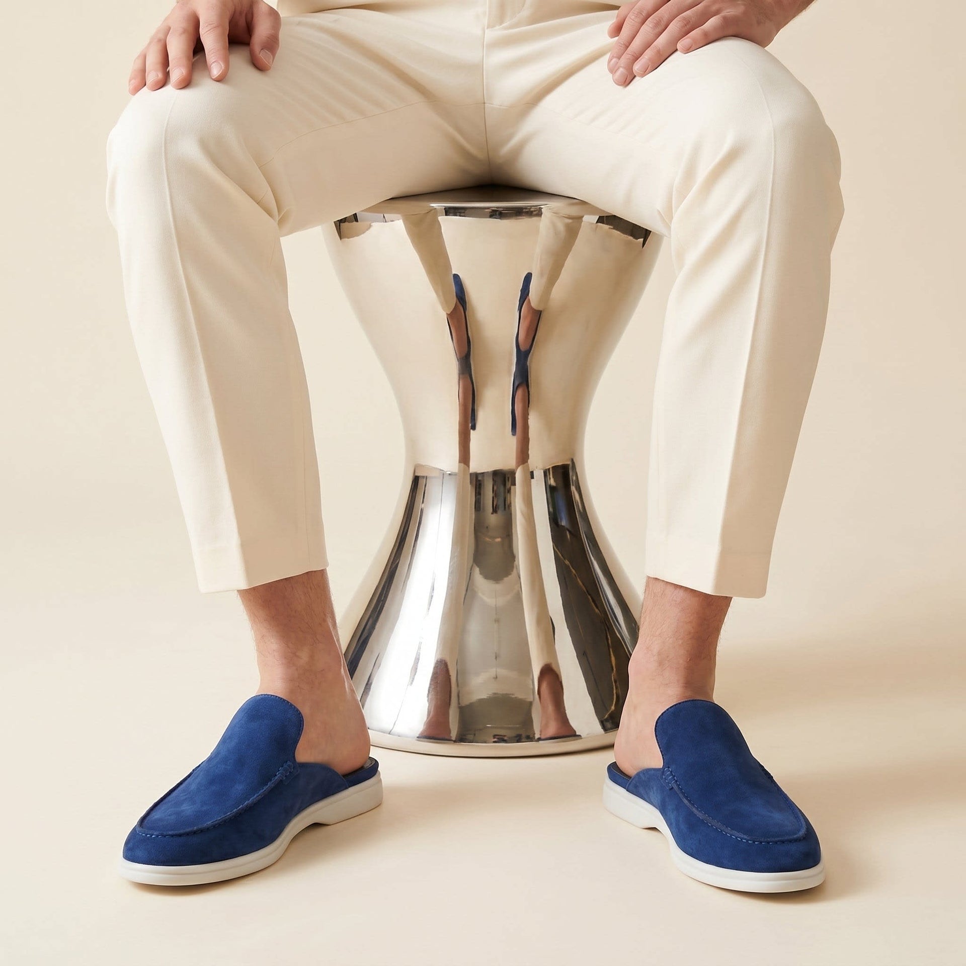 Westbrook Suede Loafer Mules