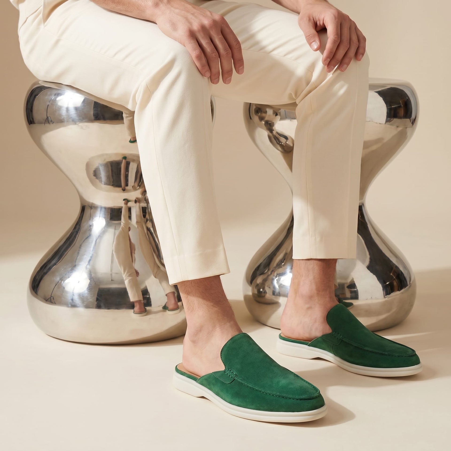 Westbrook Suede Loafer Mules