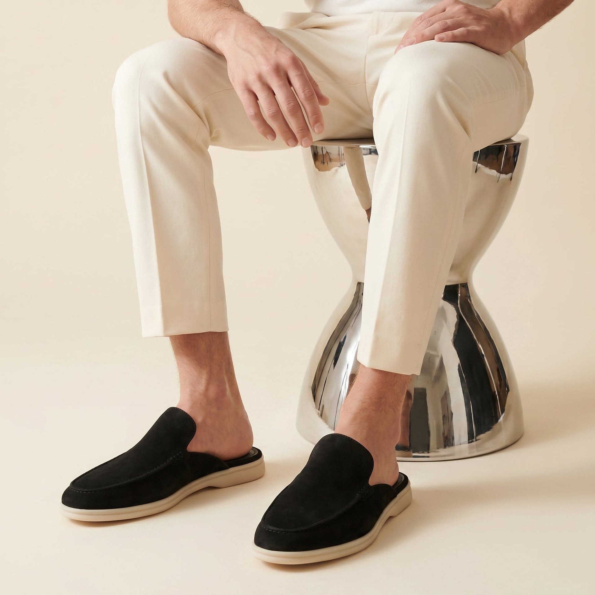 Westbrook Suede Loafer Mules
