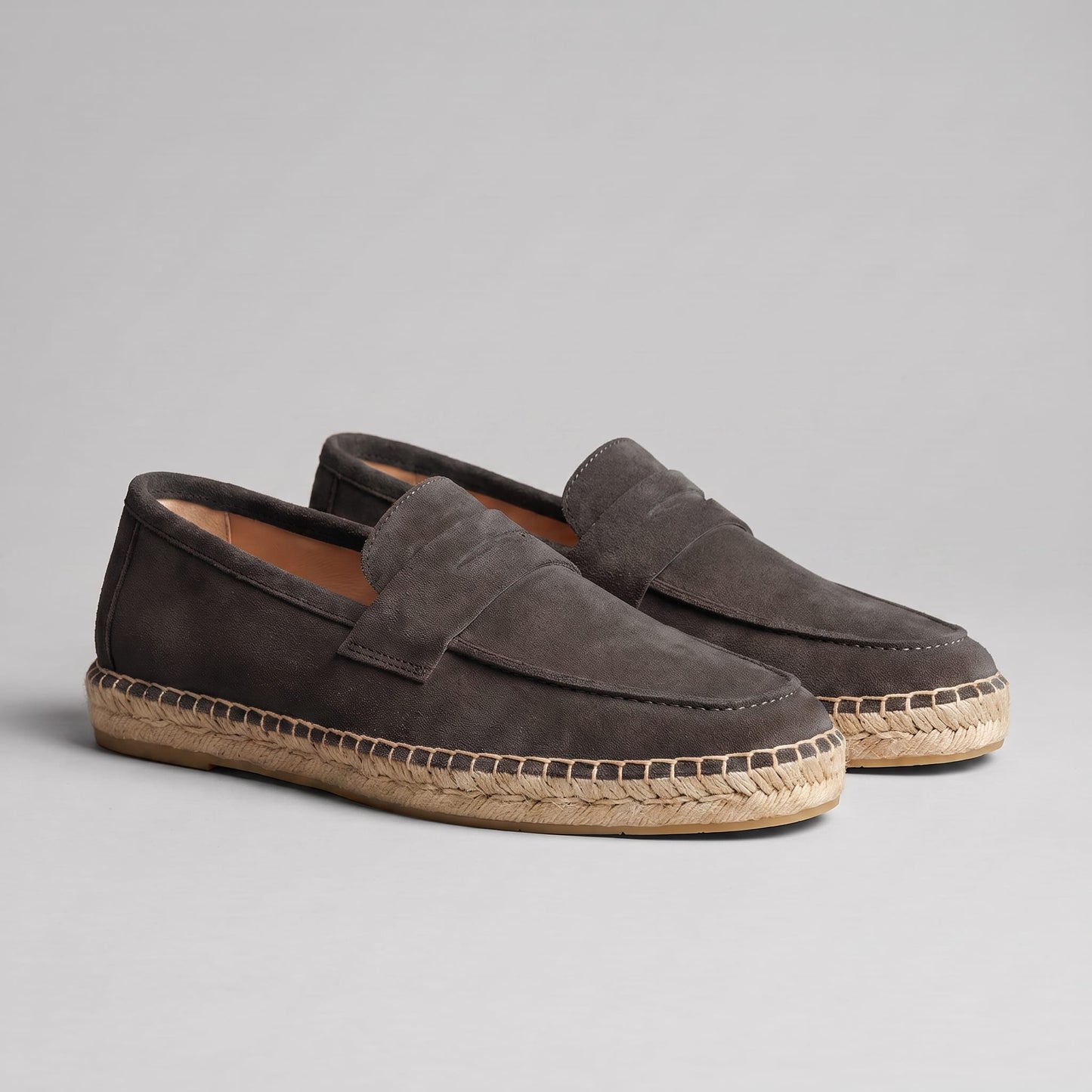 Rainier Suede Penny Espadrille Loafers_1